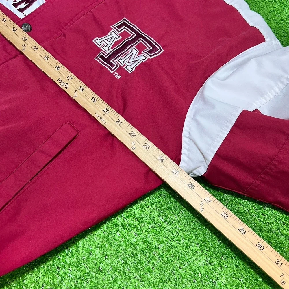 Vintage Texas A&M Jacket MED 90s‎ Jacket Puffy Maroon White Beveled T Logo7